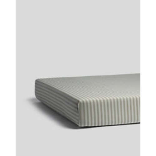 Percale Crib Sheet - Moss Stripe