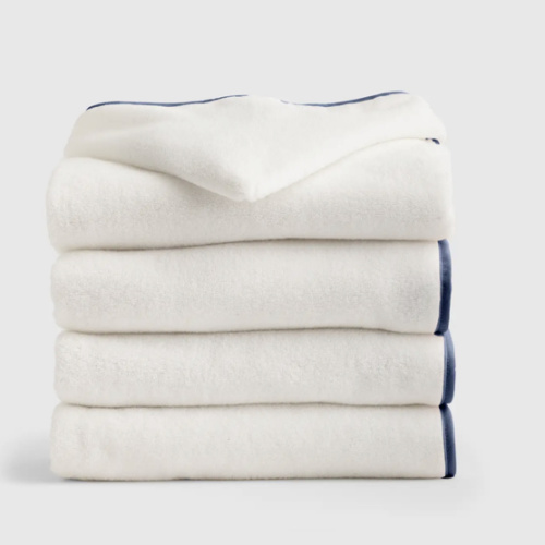 Organic Turkish Cotton Kids Hooded Towel Set 4-Pack in Navy