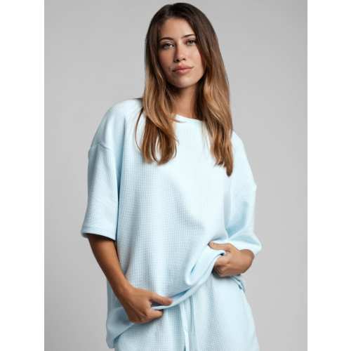 Waffle Lounge Tee | Waffle Knit Top | Comfrt