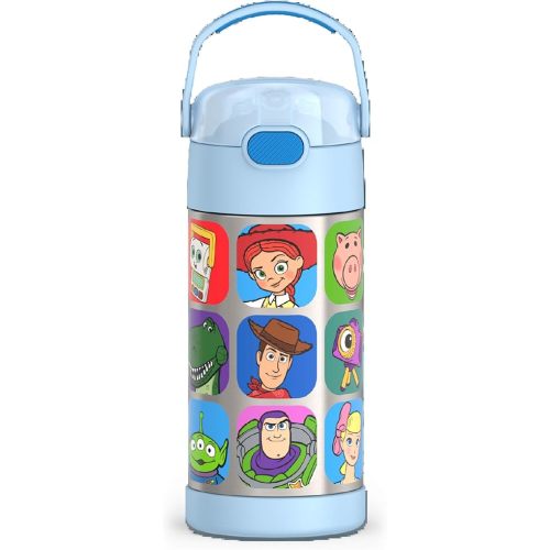 THERMOS FUNTAINER Water Bottle with Straw - 12 Ounce - Kids Stainless Steel Vacuum Insulated Water Bottle with Lid, Toy Story 5