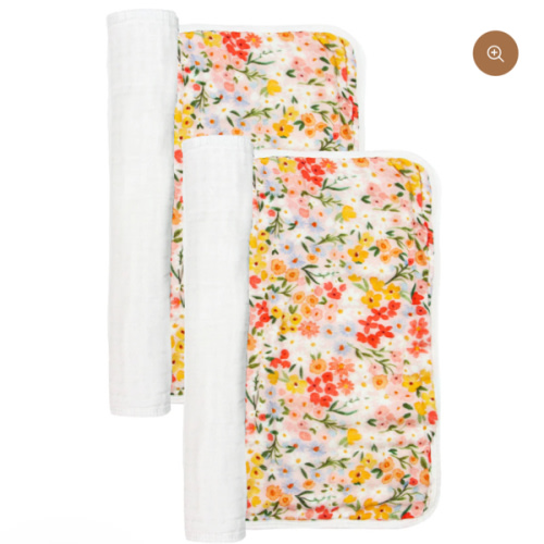 Cloud Muslin™ Burp Cloth 2 Pack - Pippa/White