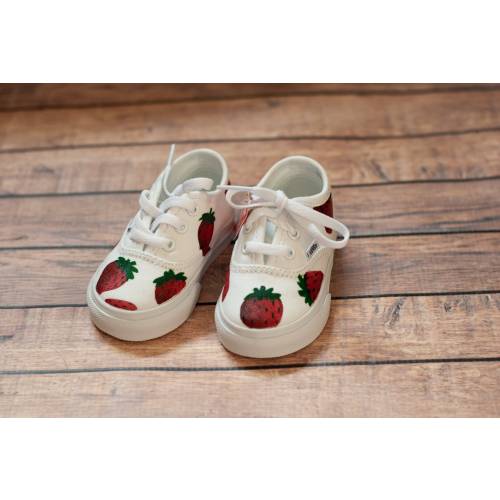 Strawberry Toddler Vans | Strawberry Vans | Custom  Hand Painted Vans