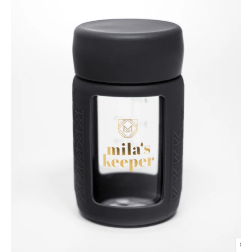 Glass Breast Milk Bottles (Set of 2) -Black/Wide