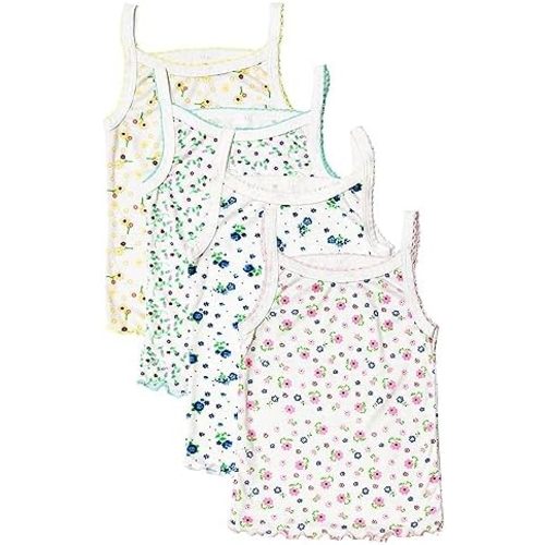 B-One Kids Girls' Cotton Camisole Tank Top Undershirt (Multipack)