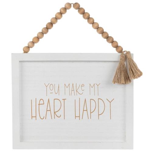 You Make My Heart Happy Wood Sign