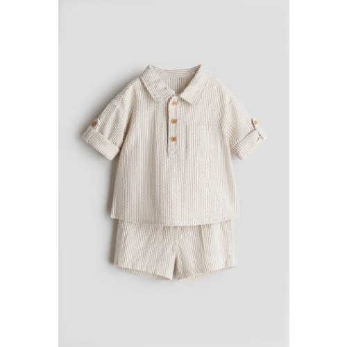 2-piece Cotton Seersucker Set, 9M