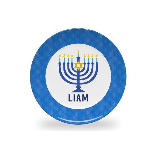 Personalized Hanukkah Plate: Microwave Safe