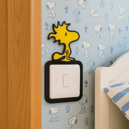 Peanuts Light Switch Surround - Finger Plate. Snoopy Decor,Finger Plate, Peanuts Lover Gift. Woodstock Socket Surround.