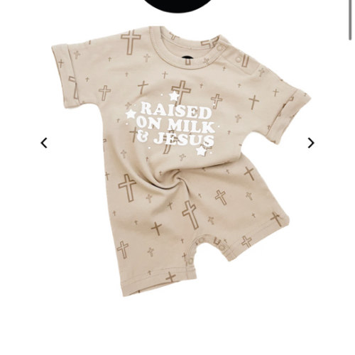 Raised on Milk & Jesus Cross Jumpsuit – OUR HOUSE ABOVE