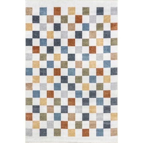 Nuloom Naya Checkered Pet Friendly Machine Washable Area Rug, 7' 10" x 10', Multicolor