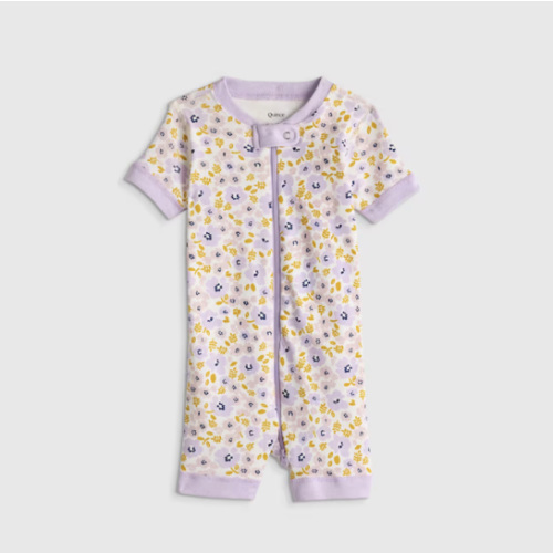 Purple Poppy Floral Pajama Onesie 6-9 Month