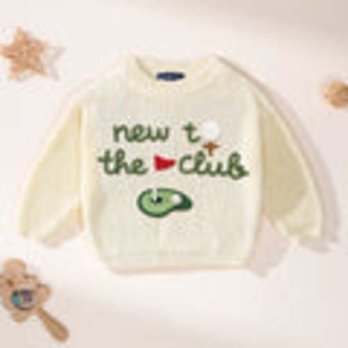 Hand-Embroidered New to the Club Golf Sweater