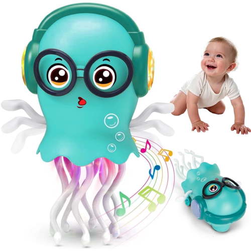 Lvelia, Dancing Octopus Baby Toy - Tummy Time, Electric Crawling Octopus, Green