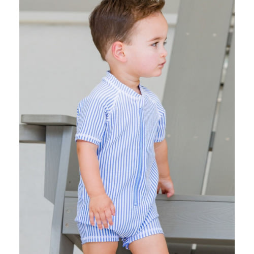 Short Sleeve One Piece Rash Guard | RuffleButts & RuggedButts
