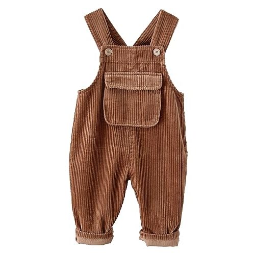 Happy Cherry Baby Boy Girls Corduroy Overalls Toddler Bib Pants Infant Suspender Jumpsuit Romper Fall Outfit