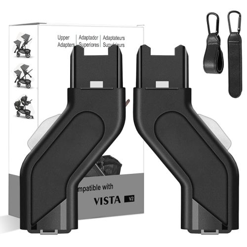 Upper Adapter Compatible with UPPAbaby Vista and Vista V2 and Vista V3 Strollers/Bassinet, Toddler Seat, Aria, Mesa V2, or Mesa Max Infant-Secure (Car Seats Accessories 1Set+2 Pcs Stroller Hooks)