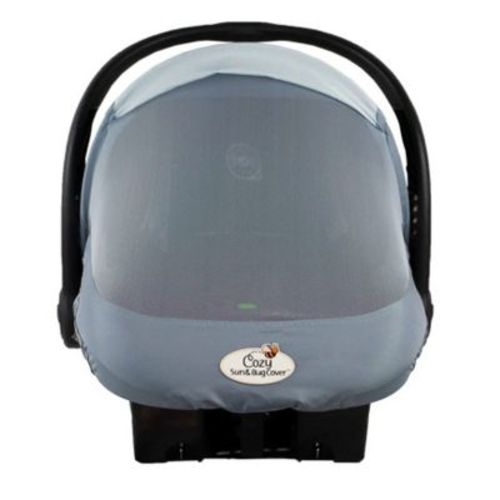 CozyBaby Lightweight Spring or Summer Cozy Mesh Sun and Bug Infant Car Seat Carrier Cover with Elasticized Edge
