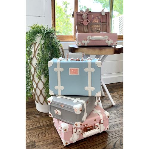 DAISY FIELDS Baby Keepsake Box, Rose Pink, Memory Case, Suitcase Memory Box, Heirloom-Style Suitcase - Elegant Baby Shower Gift