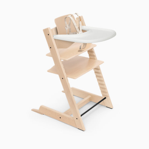 Tripp Trapp High Chair² + Tray Bundle - Natural/White