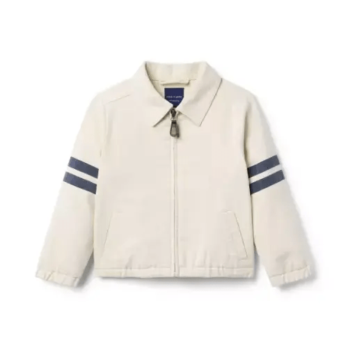 Boy Ecru Khaki The Striped Twill Jacket by Janie and Jack
