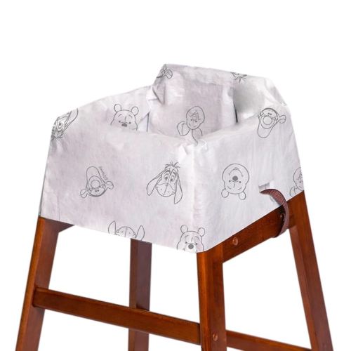 J.L. Childress Disney Baby Disposable Restaurant High Chair Covers - 12 Count - Individually Wrapped - Covers All Surfaces - Disney Travel Accessory for Baby - Winnie The Pooh