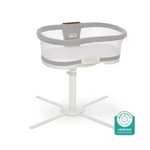 HALO - BassiNest Luxe Vibrating Bassinet, Bedside Sleeper - white