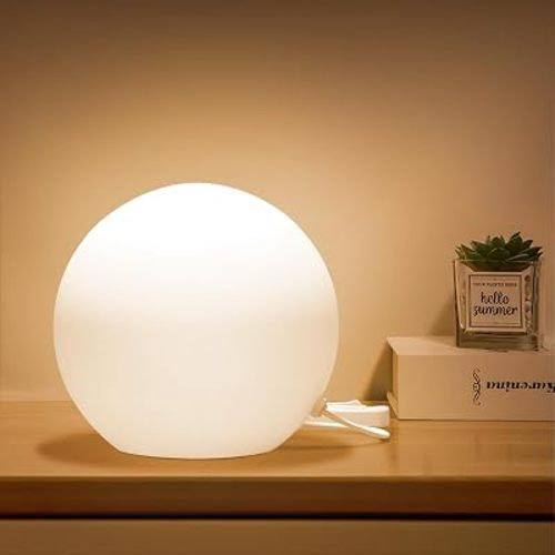 7.8 Inch Ball Table Lamp with Glass Shade