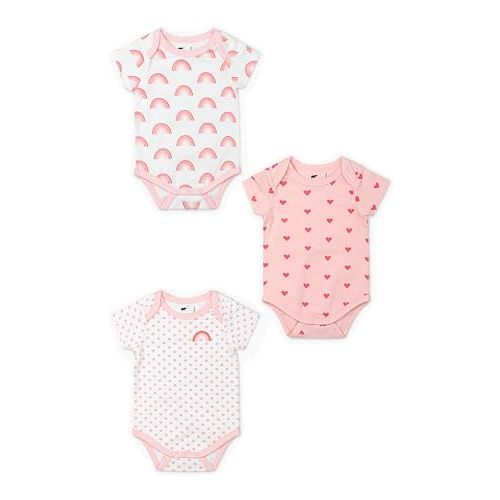 MONICA + ANDY Short Sleeve Jack & Jill Bodysuit, 100% Organic Baby Clothes for Girls & Boys, Newborn, Infant & Preemie Sizes