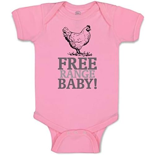 Cute Rascals Custom Baby Bodysuit Free Range Baby! Chicken Farm Funny Boy & Girl Baby Clothes Cotton