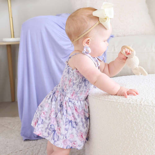 Smocked Twirl Bodysuit | Leighton's Lavender