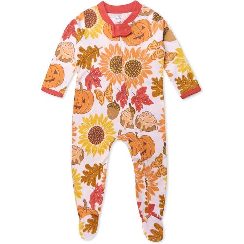 HonestBaby Baby Celebration Sleep & Play Footed One-Piece Pajama Sleeper 100% Organic Cotton