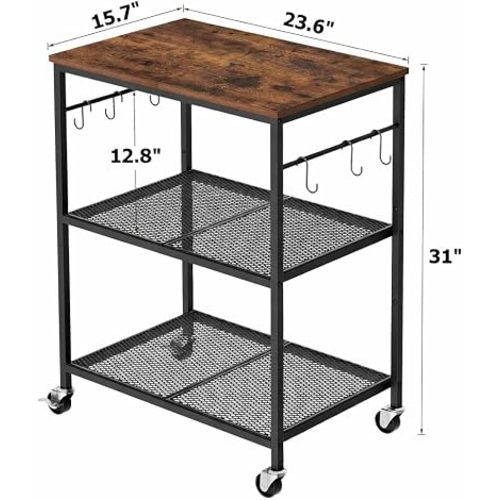 Homleke 3-Tier Rolling Cart