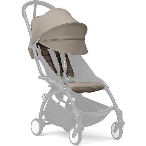 Stokke YOYO 6+ Color Pack, Taupe - Textiles Only: Seat Pad, Extendable Canopy & Zipped Back Pocket - Requires YOYO3 Frame (Sold Separately)