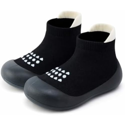 VIFUUR Baby Sock Shoes Boys Grils Sneakers Infant Slipper Socks Toddler First Walking Shoes Non-Slip Rubber Sole for Babies 6 9 12 18 24 Months