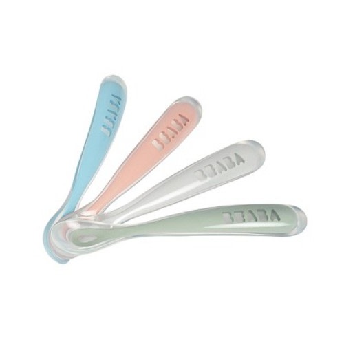 Beaba 4pc First Foods Silicone Spoons Set