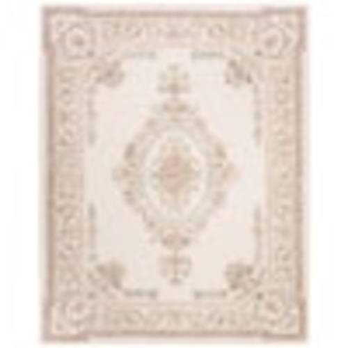 SAFAVIEH Micro-Loop Ivory/Fuchsia 8 ft. x 10 ft. Border Area Rug MLP902R-8