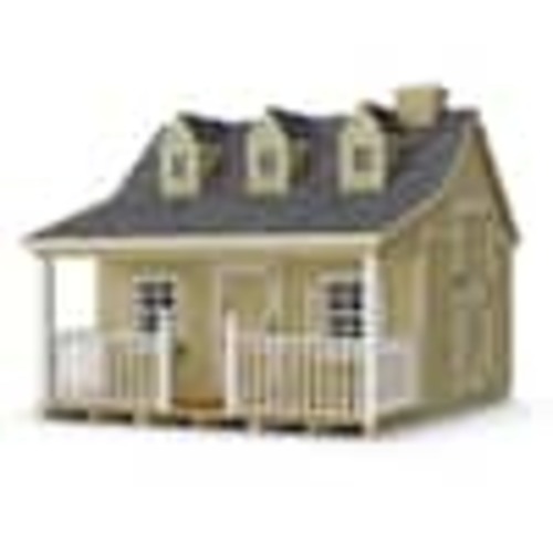 Little Cottage Co. 11 ft. x 10 ft. Pennfield Cottage Outdoor Wood Playhouse with Floor, Loft 11x10 PC-PNK-LFT