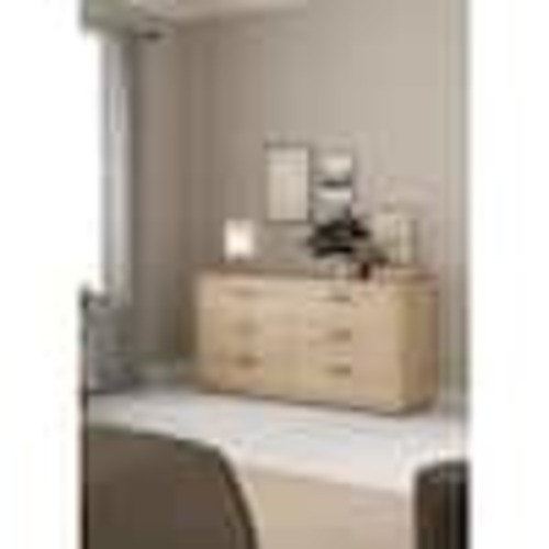 Tvilum Mira Jackson Hickory 6 Drawer W 60.47 in. Double Dresser 71242hlhl
