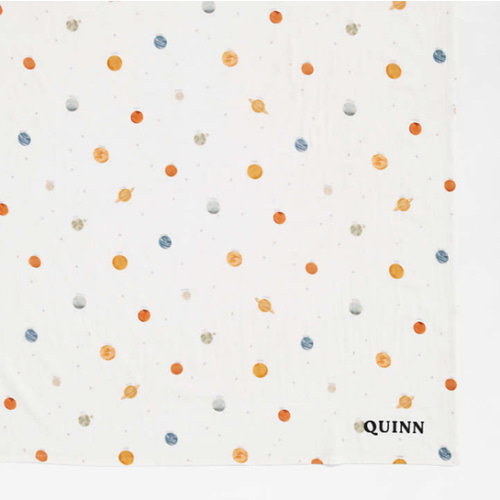 Outer Space Organic Cotton Gauze Baby Swaddle Blankets, Set of 2