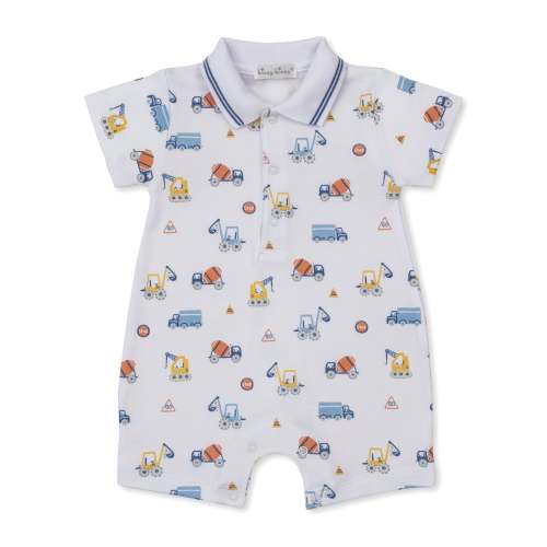 Construction Roadwork Short Playsuit w/ Collar