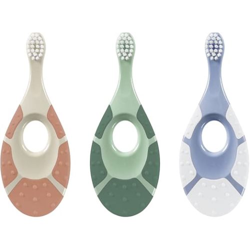 Jordan* ® | Step 1 Baby Toothbrush | 0-2 Years, Soft Bristles, BPA Free | Pink & Purple | 4 Pack