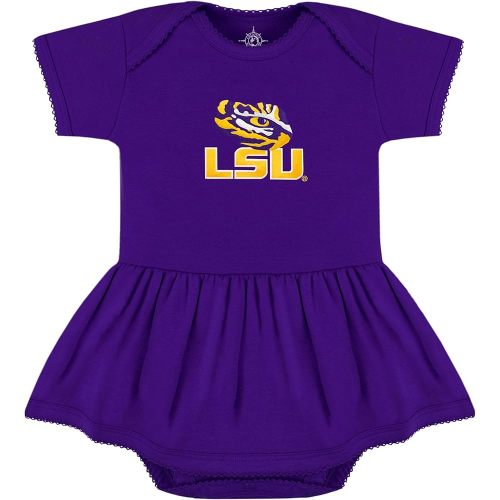 Creative Knitwear College Baby Picot Bodysuit Dress - Team Logo, Multiple Colors, for Baby Girls (0-24 Months)