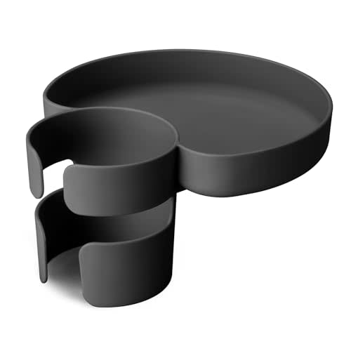 Munchkin® Carseat Tray - Toddler Travel & Road Trip Accessory for Mess-Free Snacking in The Car, Grey