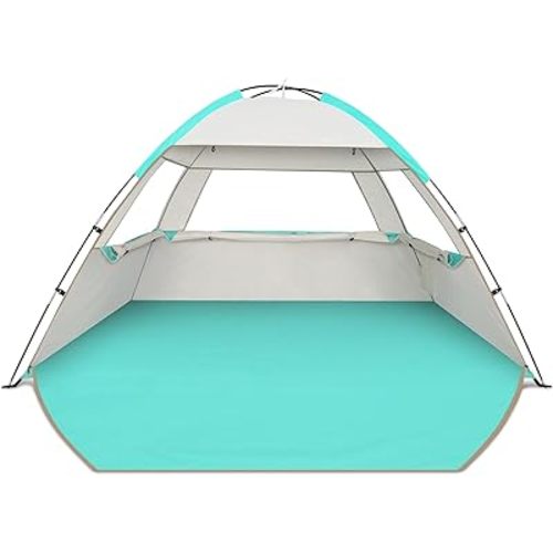 Venustas Beach Tent Sun Shelter for 3/4/6/8 Person, UPF 50+ UV Protection Beach Canopy, Lightweight and Easy Setup Cabana, Portable Shade Tent