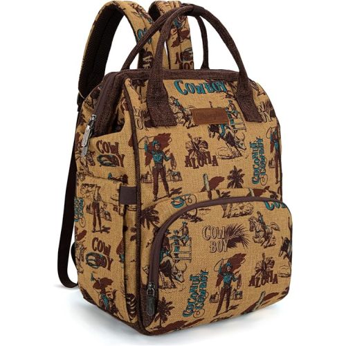 Montana West Wrangler Backpack for Women Western Casual Daypack for College Travel Work