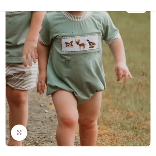 Hand Smocked Wildlife Bubble