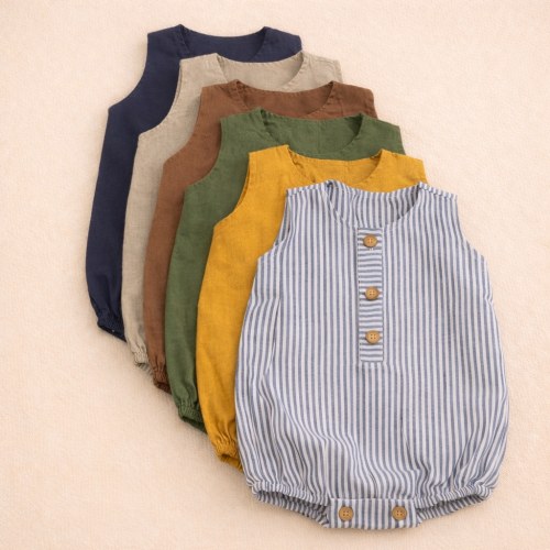 Linen Baby Romper – Maïa | Natural & Timeless