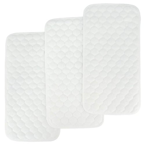 BlueSnail Bamboo Quilted Thicker Longer Waterproof Changing Pad Liner(white)