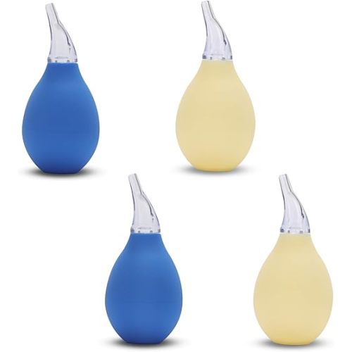 Lamoutor 4Pcs Premium Nasal Aspirator Nose Suction Bulb for Baby