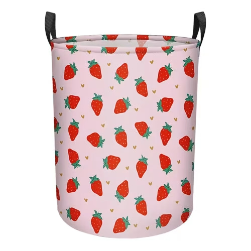 1pc strawberry heart laundry basket large collapsible - Temu